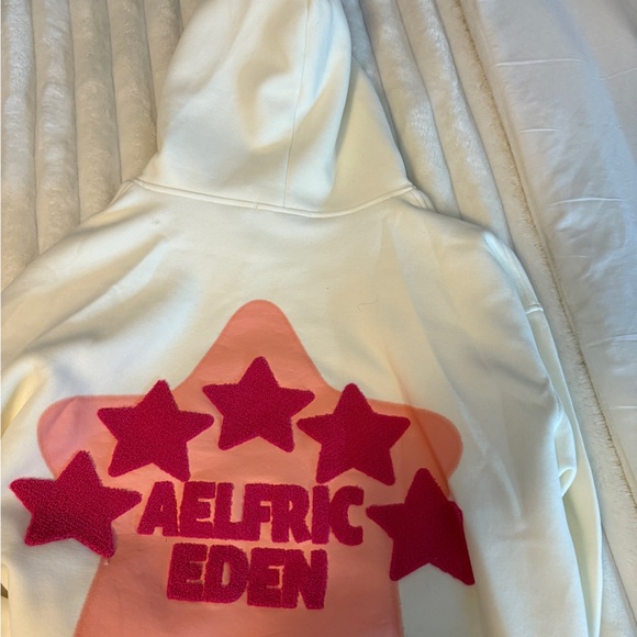 Aelfric Eden Cream Hoodie with Blue Accents - Picture 4 of 4